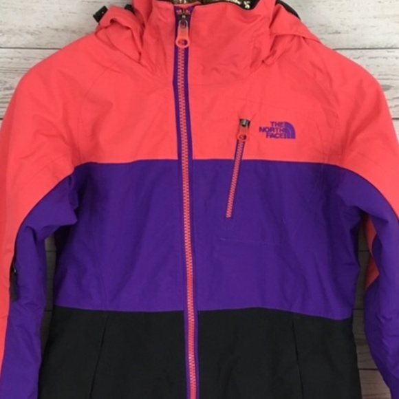 color block north face jacket